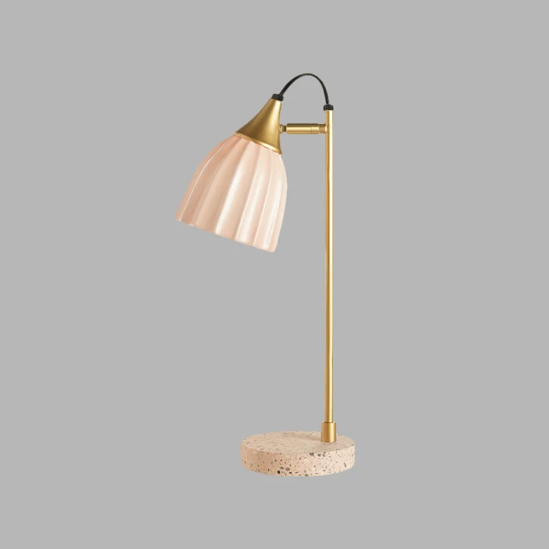 Porseleinen koepelbureaulamp kinderstijl 1-lichts nachtverlichting met verstelbaar scharnierontwerp roze/blauw/groen Clear...