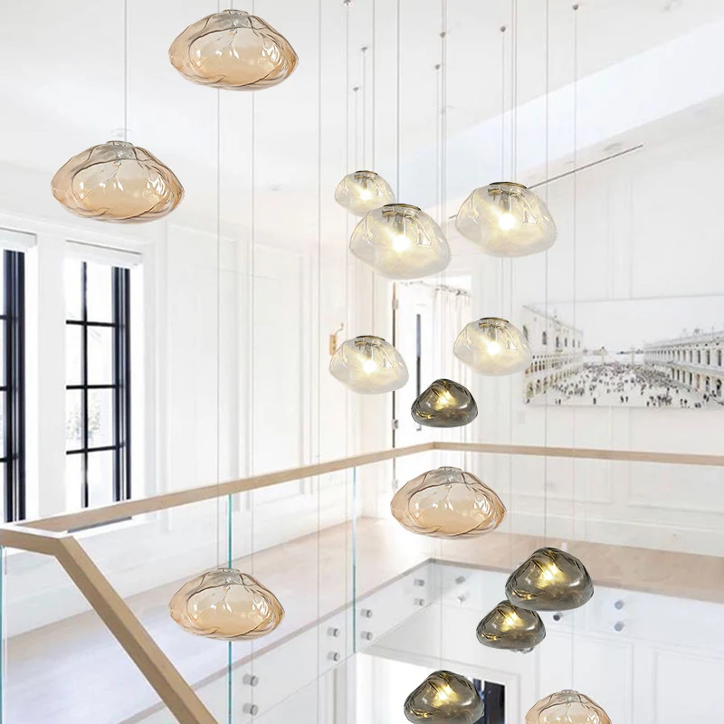 Post Modern Cloud Suspension Lighting Verstelbare koord hangende hanglamp Clearhalo