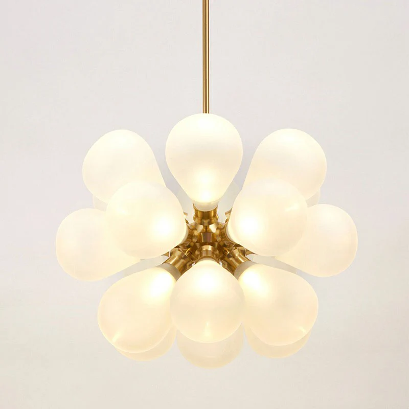 Postmoderne creatieve bubbels kroonluchter glazen slaapkamerhanglamp met 18 lampen goud Clearhalo
