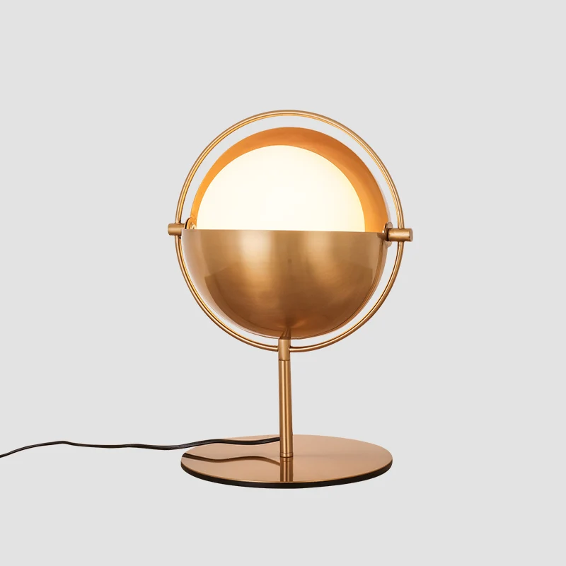 Postmoderne draaibare globe tafellamp opaline glas 1-lichts slaapkamernachtlampje Clearhalo