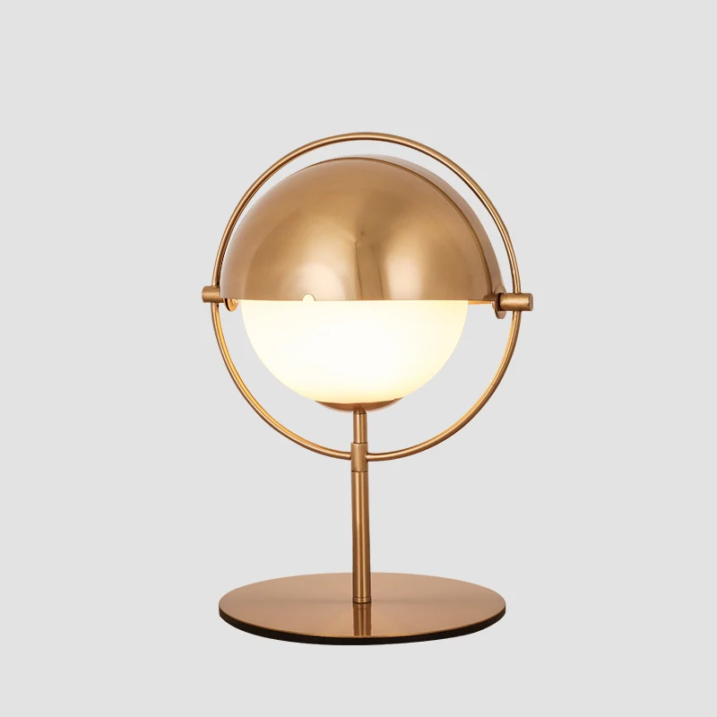 Postmoderne draaibare globe tafellamp opaline glas 1-lichts slaapkamernachtlampje Clearhalo