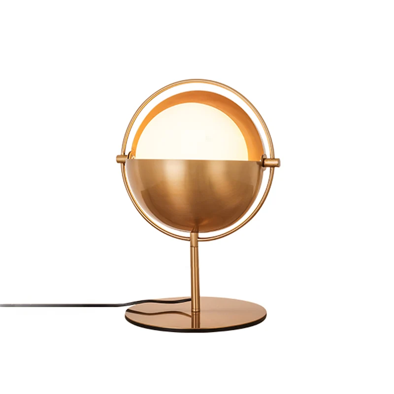 Postmoderne draaibare globe tafellamp opaline glas 1-lichts slaapkamernachtlampje Clearhalo