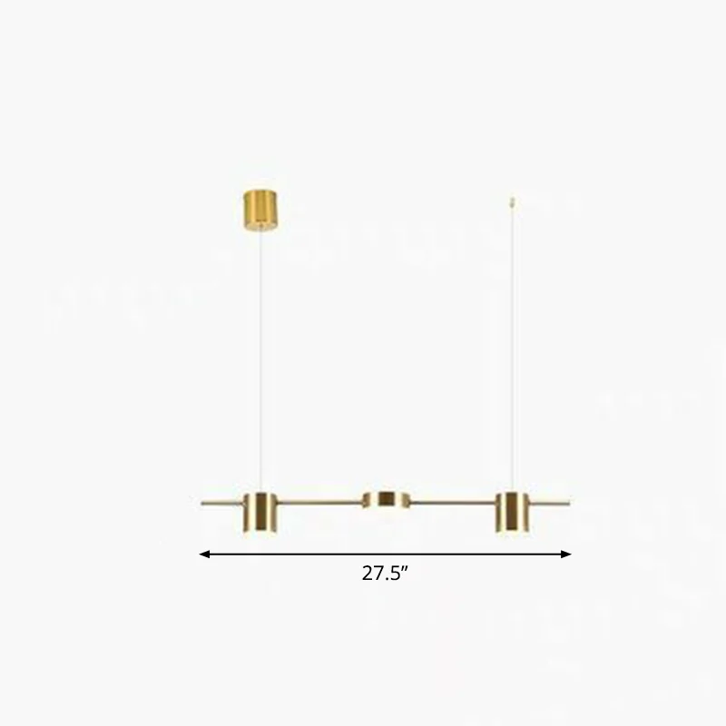 Rechte bar LED hangende plafondlamp Postmoderne metalen keuken boven eilandverlichting Clearhalo