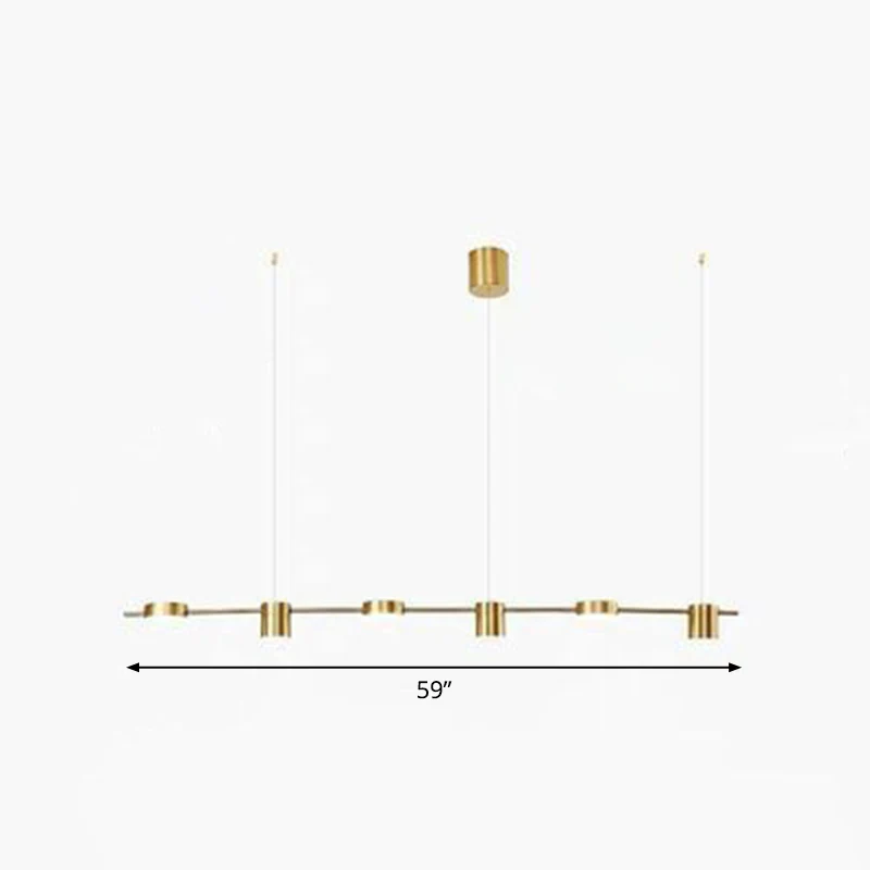 Rechte bar LED hangende plafondlamp Postmoderne metalen keuken boven eilandverlichting Clearhalo
