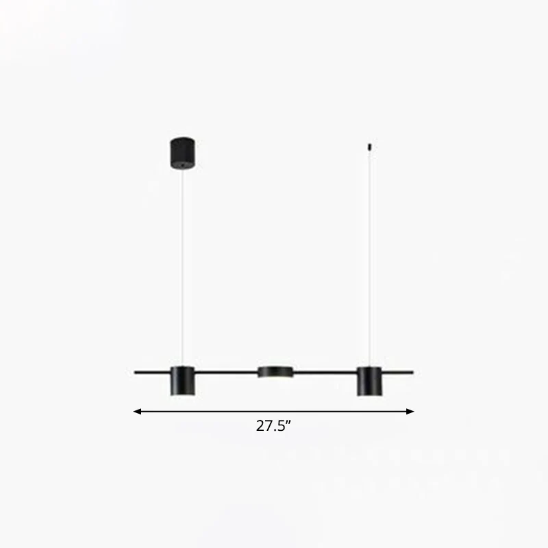 Rechte bar LED hangende plafondlamp Postmoderne metalen keuken boven eilandverlichting Clearhalo