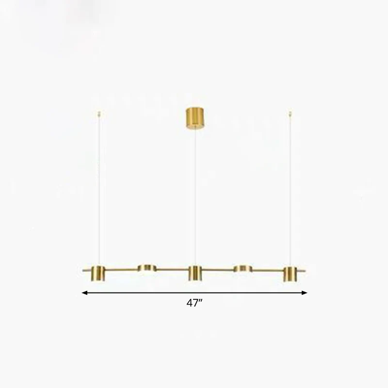 Rechte bar LED hangende plafondlamp Postmoderne metalen keuken boven eilandverlichting Clearhalo