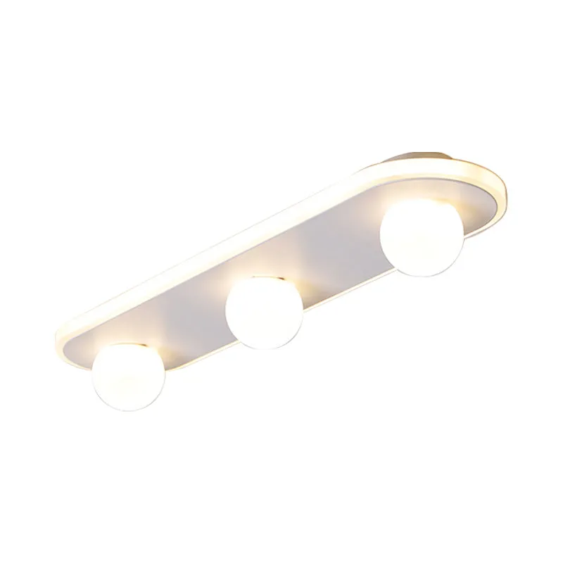 Rechthoekig acryl semi-inbouw modernistisch 3/4/6 licht wit led semi-inbouw armatuur wit/warm licht Clearhalo