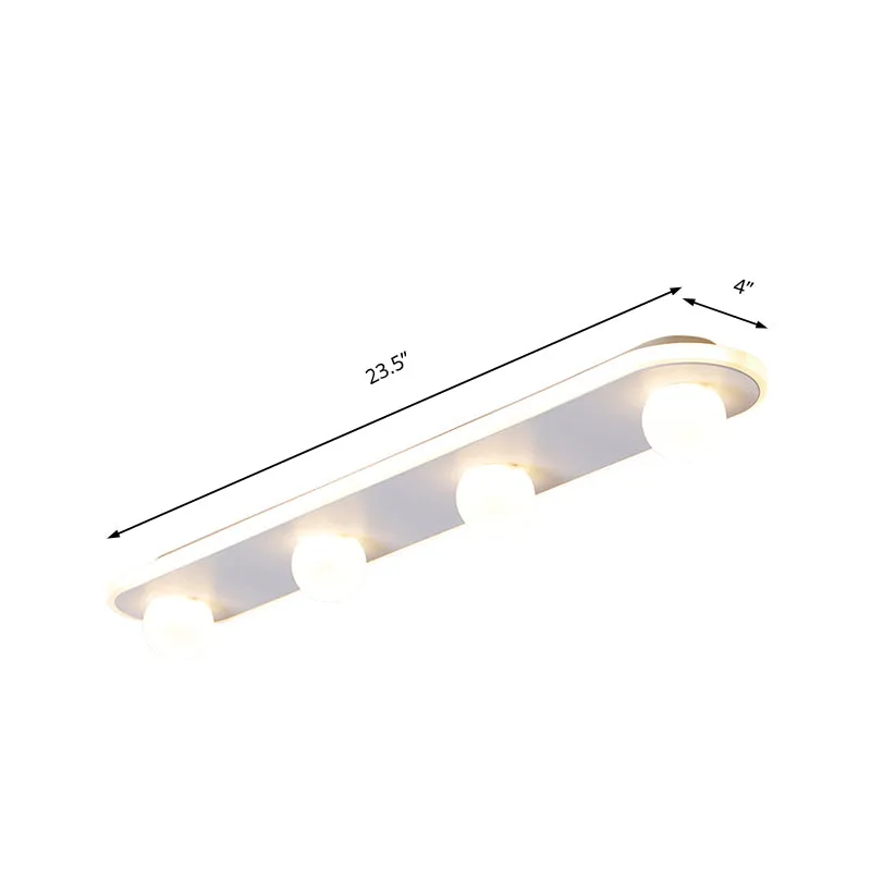 Rechthoekig acryl semi-inbouw modernistisch 3/4/6 licht wit led semi-inbouw armatuur wit/warm licht Clearhalo