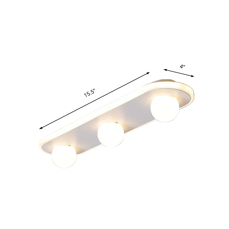 Rechthoekig acryl semi-inbouw modernistisch 3/4/6 licht wit led semi-inbouw armatuur wit/warm licht Clearhalo