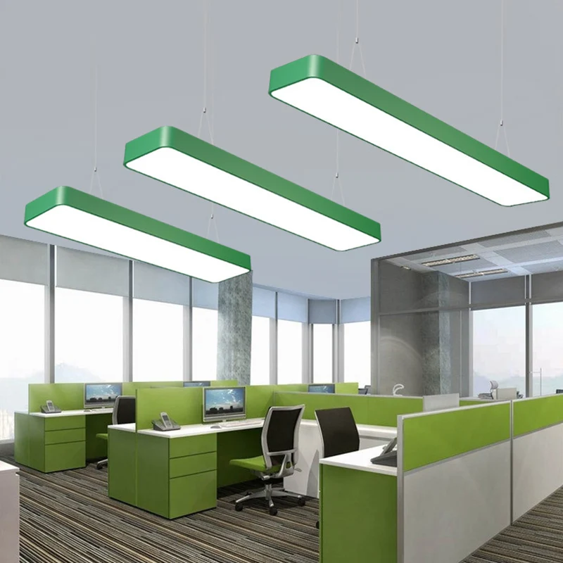 Rechthoekige kroonluchterverlichtingsset Hedendaagse acryl LED-plafondhanger voor speelkamer Clearhalo