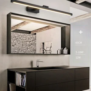 Rechthoekige make-up wandverlichtingsarmaturen Scandinavische minimalistische stijl aluminium enkele wastafellamp Clearhalo