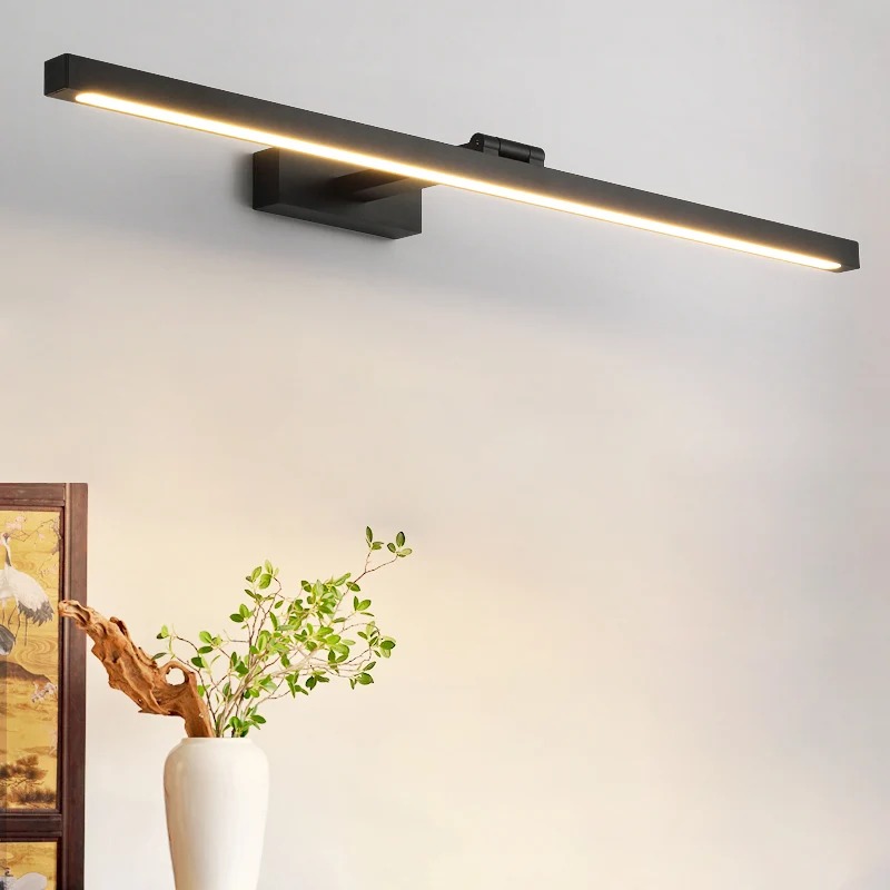 Rechthoekige make-up wandverlichtingsarmaturen Scandinavische minimalistische stijl aluminium enkele wastafellamp Clearhalo