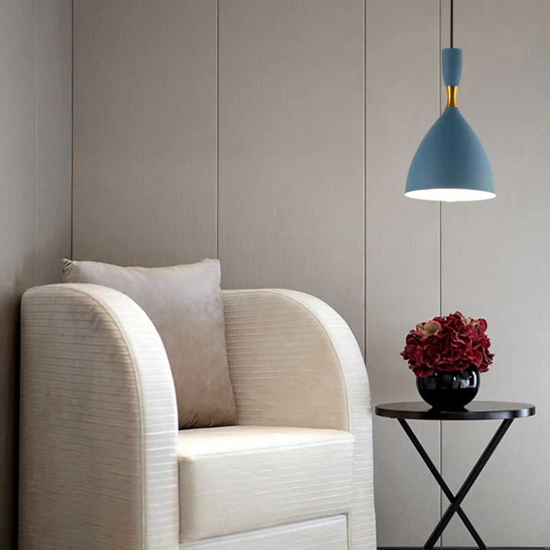 Restaurant Doekwinkel Trechter Hanglamp Aluminium 1 Kop Macaron Loft Ophanglamp Clearhalo