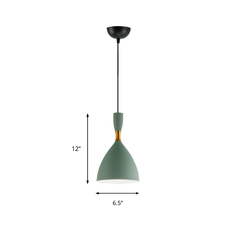 Restaurant Doekwinkel Trechter Hanglamp Aluminium 1 Kop Macaron Loft Ophanglamp Clearhalo