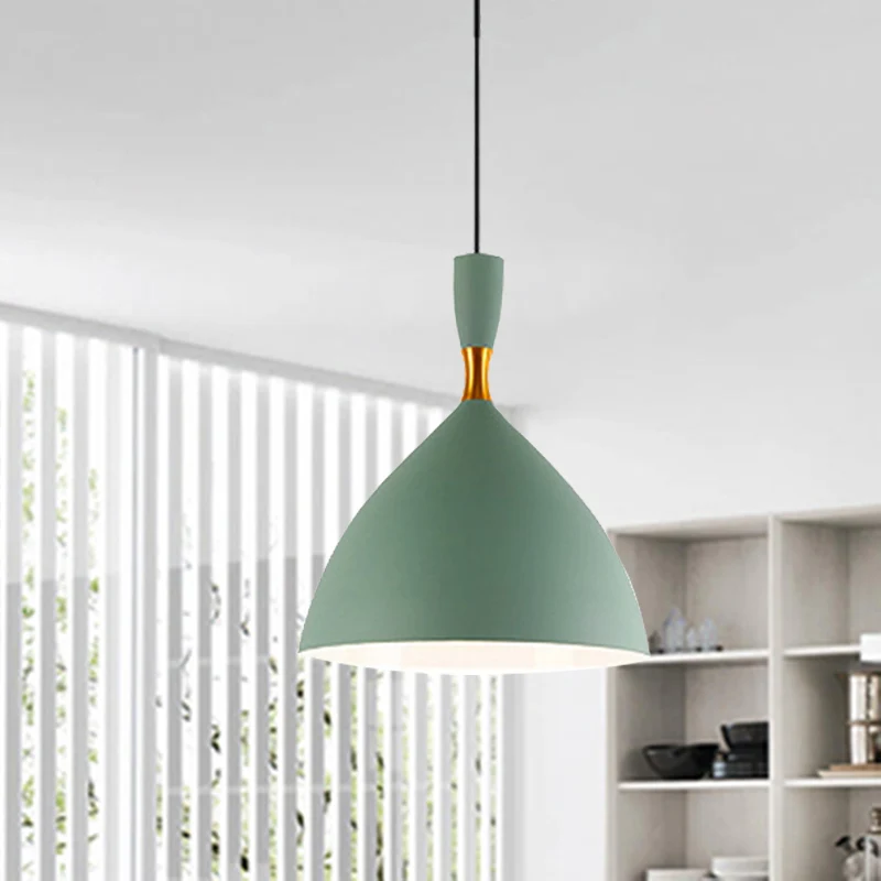 Restaurant Doekwinkel Trechter Hanglamp Aluminium 1 Kop Macaron Loft Ophanglamp Clearhalo