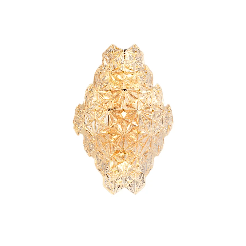 Rhombus Clear Crystal Sconce Light Moderne, stijlvolle 4-lichts inbouwlamp voor wandmontage Clearhalo