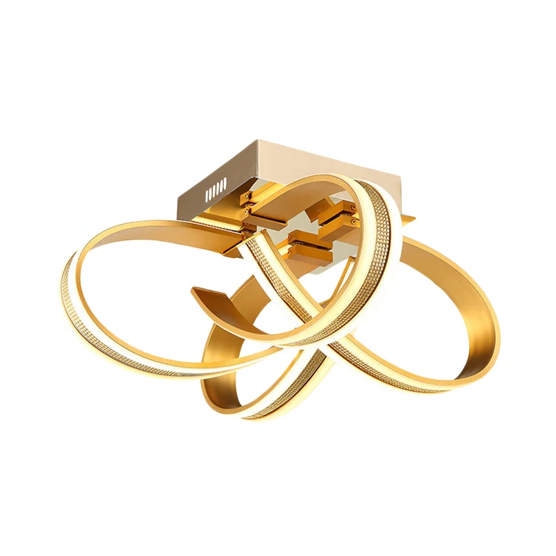 Ribbon Acryl Inbouwverlichting Moderne LED Gouden Semi-plafondinbouw voor woonkamer Clearhalo