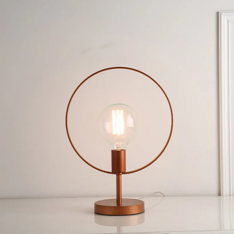 Ronde bureaulamp modernistisch metaal 1 kop leesboeklicht bordeauxrood voor studeerkamer Clearhalo