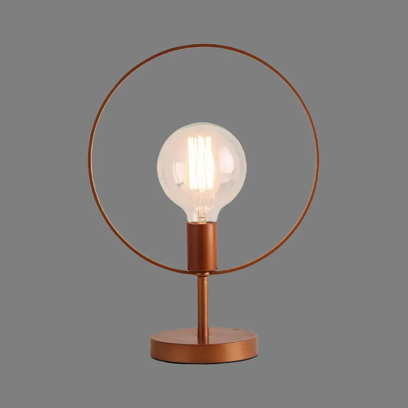 Ronde bureaulamp modernistisch metaal 1 kop leesboeklicht bordeauxrood voor studeerkamer Clearhalo