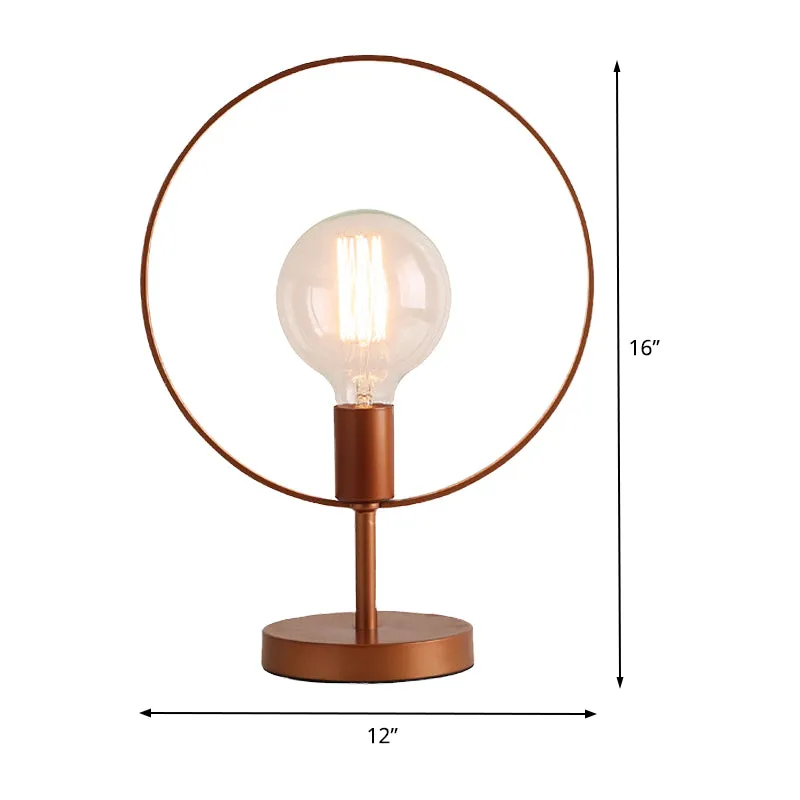 Ronde bureaulamp modernistisch metaal 1 kop leesboeklicht bordeauxrood voor studeerkamer Clearhalo