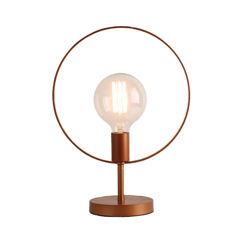 Ronde bureaulamp modernistisch metaal 1 kop leesboeklicht bordeauxrood voor studeerkamer Clearhalo