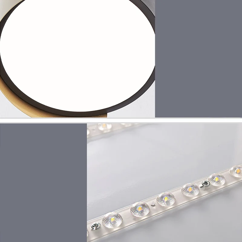 Ronde eetkamer semi-inbouw licht acryl 4-kops Scandinavisch LED-plafondarmatuur grijs Clearhalo