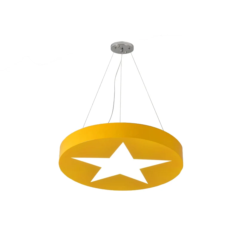 Ronde hanglamp voor kinderen met stermetaal, felgekleurde hanglamp voor op kantoor Clearhalo