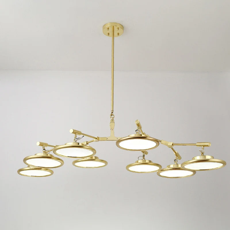 Ronde kroonluchter licht eigentijds glas 3/5/8 lichts gouden hangende hanger warm/wit licht Clearhalo