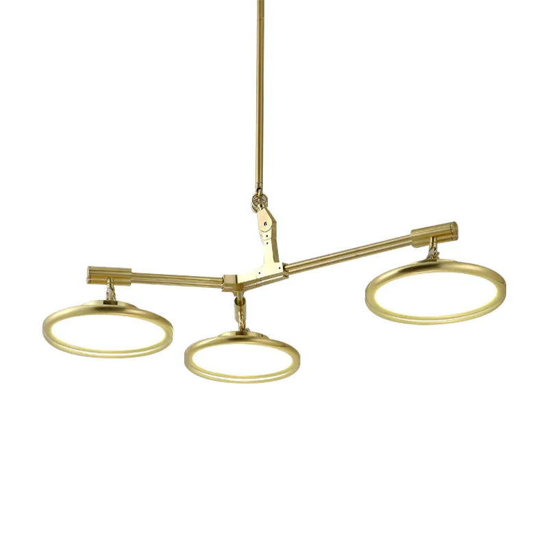 Ronde kroonluchter licht eigentijds glas 3/5/8 lichts gouden hangende hanger warm/wit licht Clearhalo