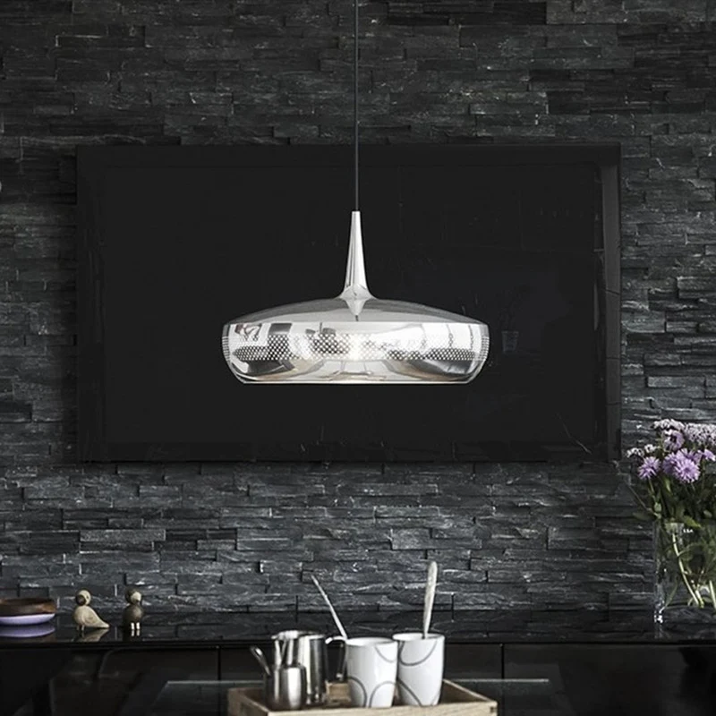 Ronde LED-hanglamp postmoderne stijl metalen eetkamer ophanglamp Clearhalo