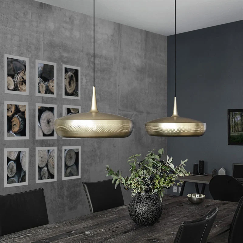 Ronde LED-hanglamp postmoderne stijl metalen eetkamer ophanglamp Clearhalo