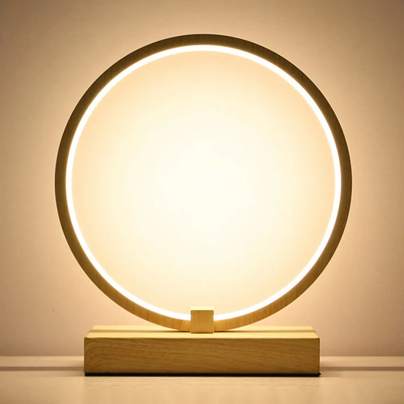 Ronde nachttafellamp Eenvoudige stijl acryl LED-nachtlampje voor slaapkamerdecoratie Clearhalo