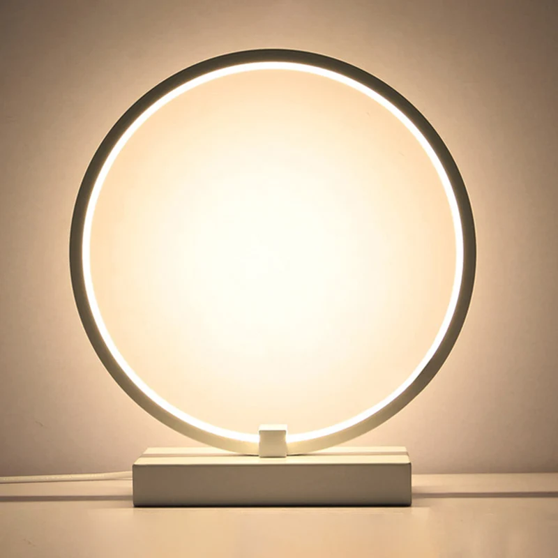 Ronde nachttafellamp Eenvoudige stijl acryl LED-nachtlampje voor slaapkamerdecoratie Clearhalo