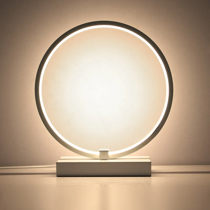 Ronde nachttafellamp Eenvoudige stijl acryl LED-nachtlampje voor slaapkamerdecoratie Clearhalo
