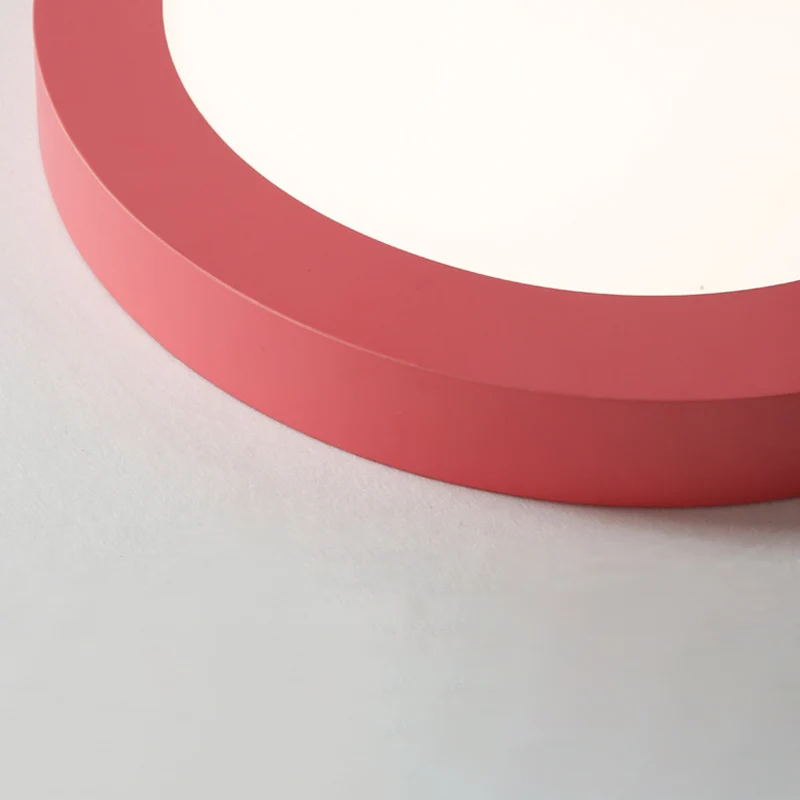 Ronde plafondlamp voor kinderslaapkamer, plafondlamp van acryl, eenvoudige stijl met ring Clearhalo