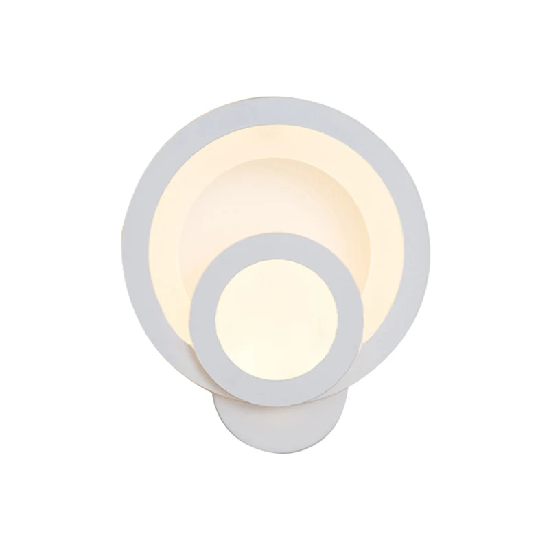 Ronde trapwandkandelaar van acryl LED moderne wandlamp warm/wit, 20 cm breed Clearhalo