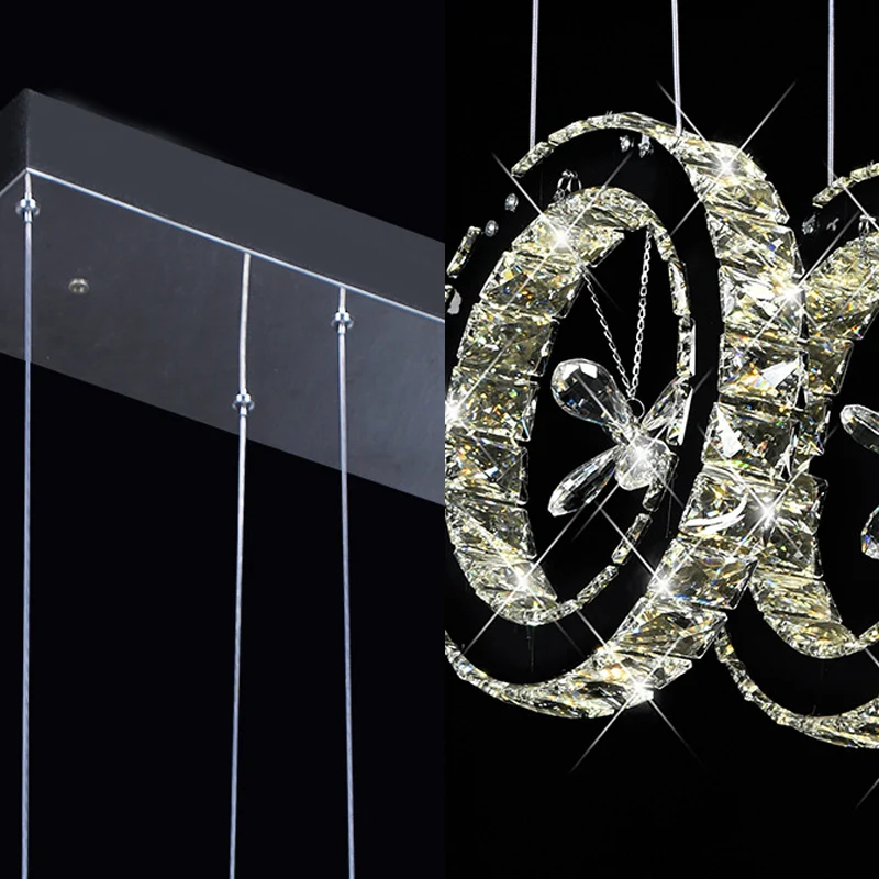 Ronde woonkamer cluster hanger kristal LED hedendaagse downlighting Clearhalo