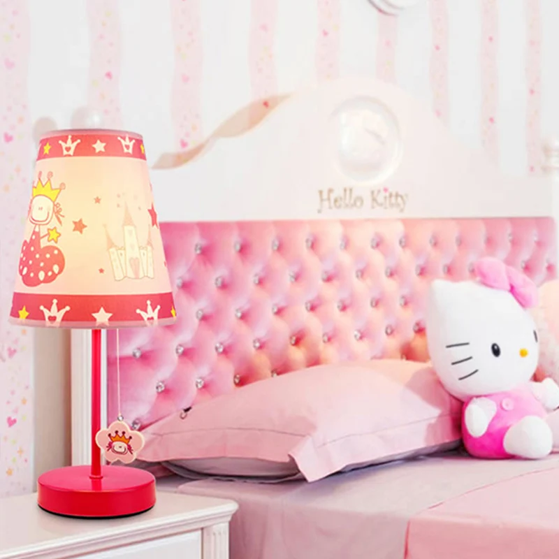 Roze taps toelopende schaduw bureaulamp met Princess One Light Mooie studielamp voor meisjesslaapkamer Clearhalo