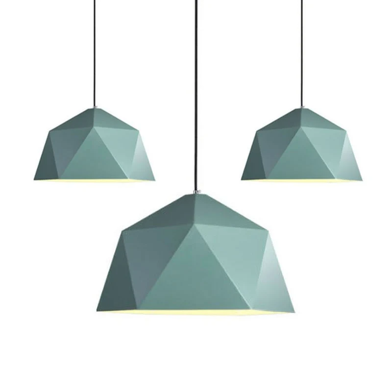 Ruitvormige hanglamp Nordic metallic 1-lichts restaurant hangende hanglamp Clearhalo