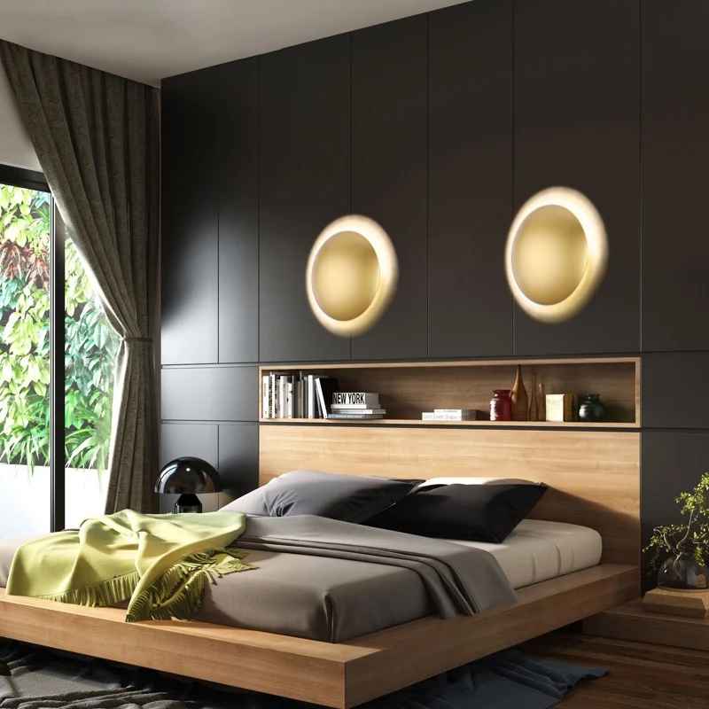 Semisfeer acryl wandlamp modernisme wit/goud LED schanslicht warm/wit licht voor slaapkamer Clearhalo