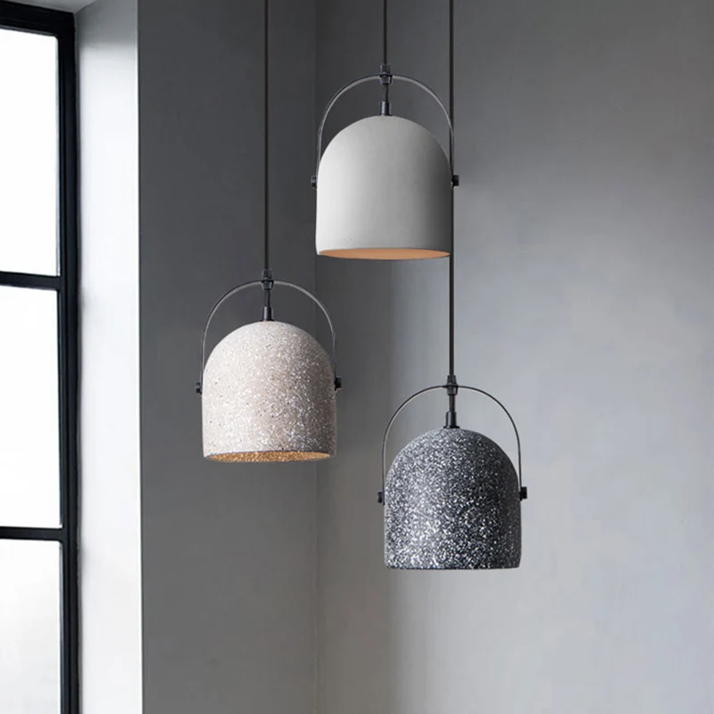 Simplicity Bell Shade hanglamp Cement 1-kops restaurant hanglamp Clearhalo