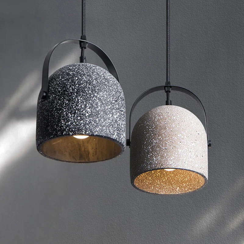 Simplicity Bell Shade hanglamp Cement 1-kops restaurant hanglamp Clearhalo
