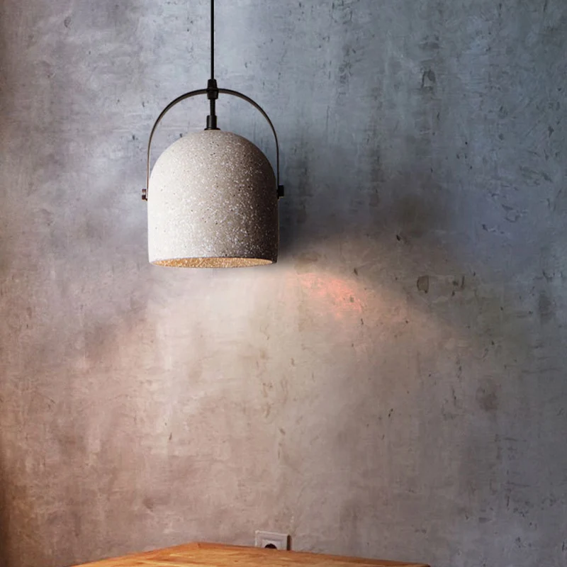 Simplicity Bell Shade hanglamp Cement 1-kops restaurant hanglamp Clearhalo