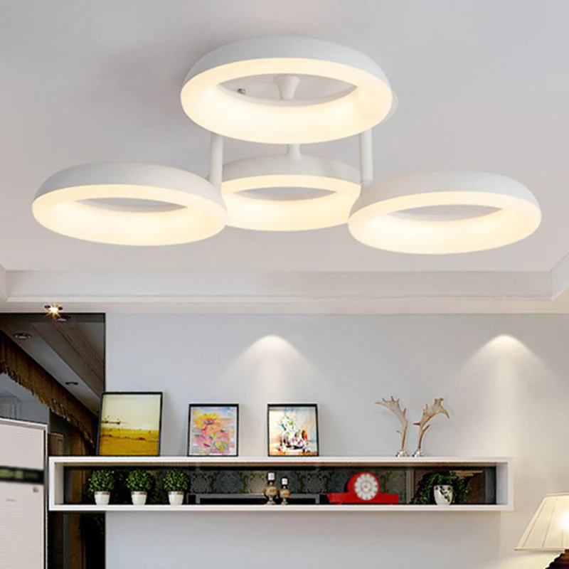 Simplicity Circle LED semi-inbouwlicht acryl woonkamer plafondinbouw wit Clearhalo