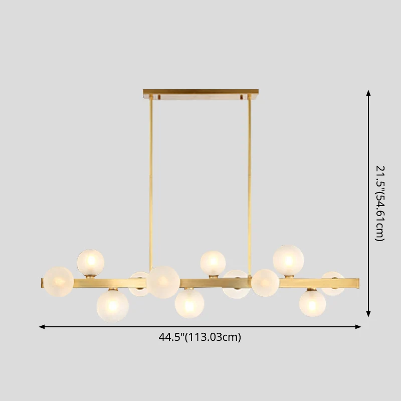 Simplicity Globe hanglamp matglas eetkamer eilandverlichting goud Clearhalo