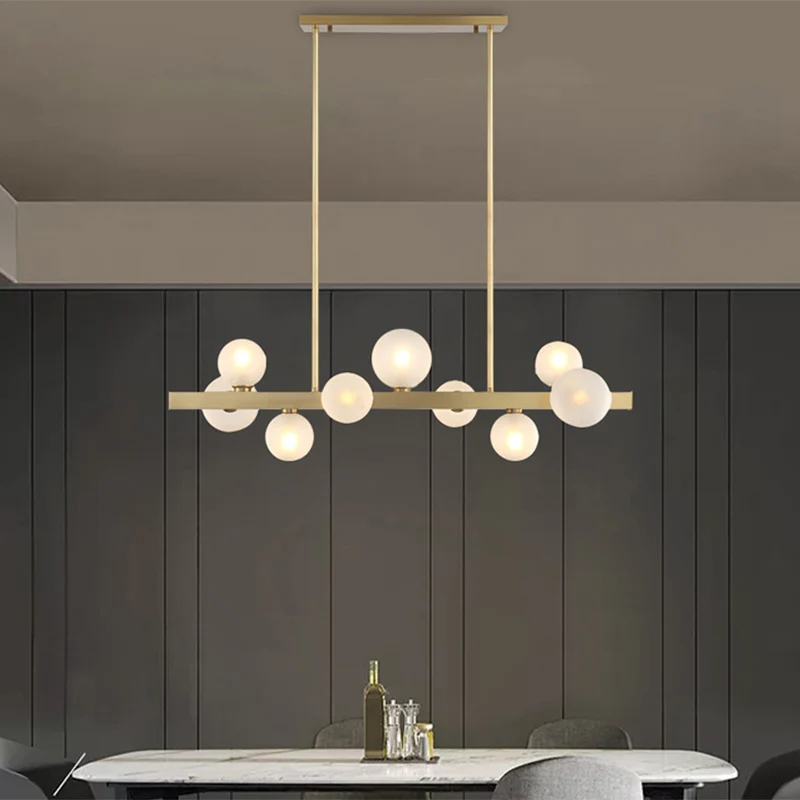 Simplicity Globe hanglamp matglas eetkamer eilandverlichting goud Clearhalo