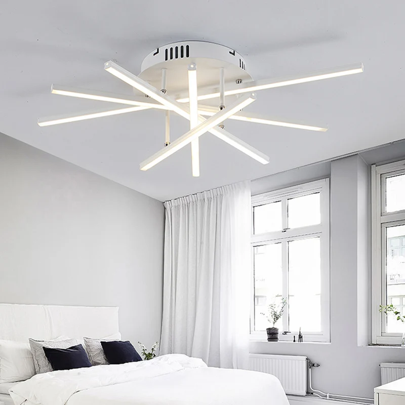 Simplicity Strip Acryl Plafondinbouwlamp LED enkelvoudig semi-inbouw armatuur warm/wit licht Clearhalo