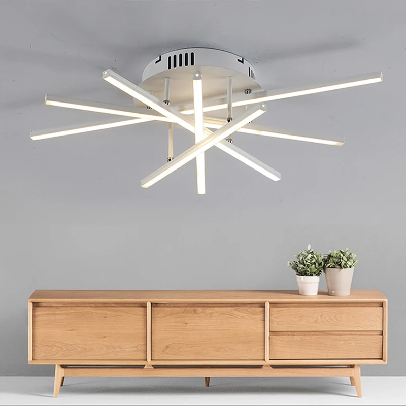 Simplicity Strip Acryl Plafondinbouwlamp LED enkelvoudig semi-inbouw armatuur warm/wit licht Clearhalo