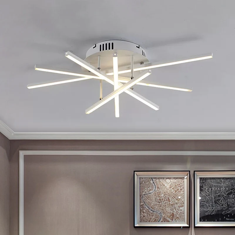 Simplicity Strip Acryl Plafondinbouwlamp LED enkelvoudig semi-inbouw armatuur warm/wit licht Clearhalo