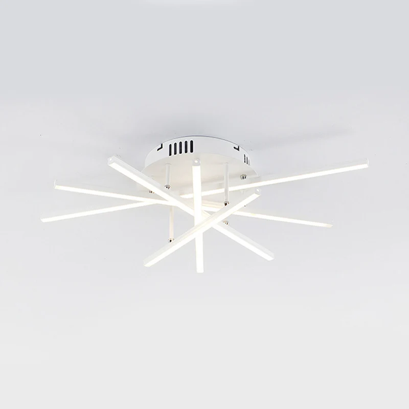 Simplicity Strip Acryl Plafondinbouwlamp LED enkelvoudig semi-inbouw armatuur warm/wit licht Clearhalo